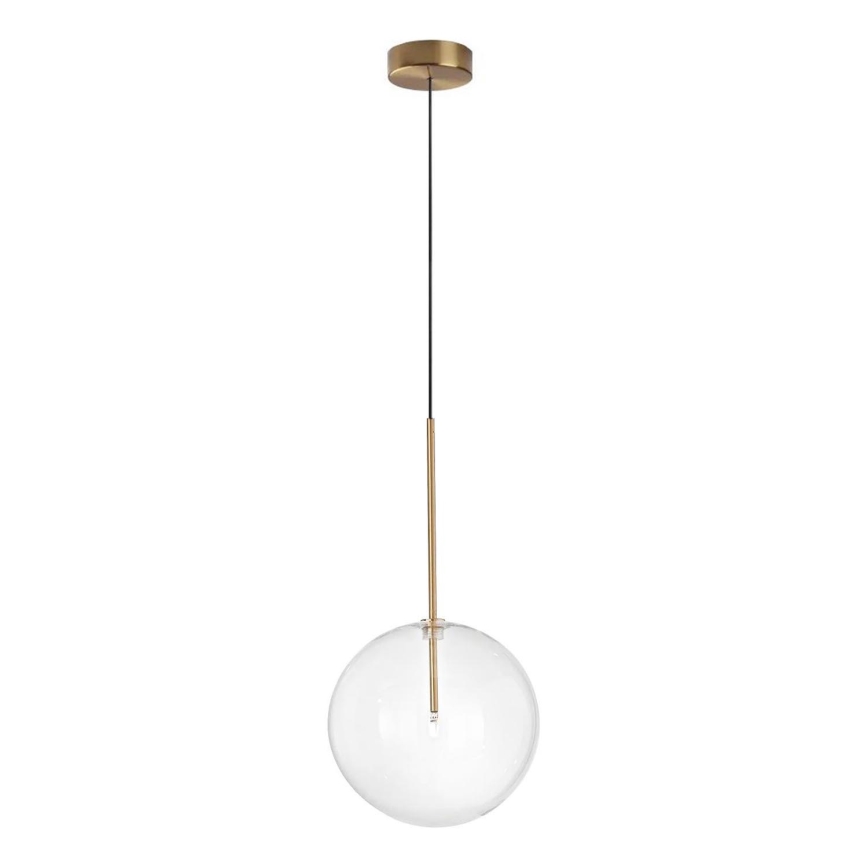 Ideal Lux - LED ljuskrona med textilsladd EQUINOXE 1xG4/2W/230V diameter 25 cm mässing/genomskinlig