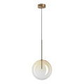 Ideal Lux - LED ljuskrona med textilsladd EQUINOXE 1xG4/2W/230V diameter 25 cm mässing/rökig