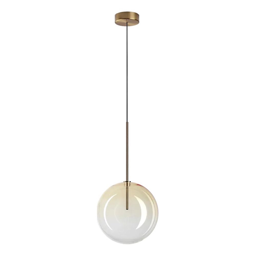 Ideal Lux - LED ljuskrona med textilsladd EQUINOXE 1xG4/2W/230V diameter 25 cm mässing/rökig