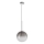 Ideal Lux - LED ljuskrona med textilsladd EQUINOXE 1xG4/2W/230V diameter 25 cm skinande krom/rökig