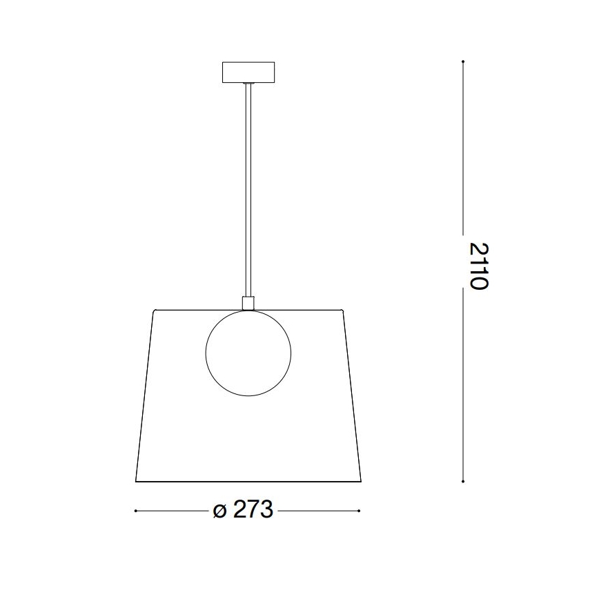 Ideal Lux - LED ljuskrona med textilsladd FADE 1xG9/3W/230V diameter 27,3 cm grå/rökig