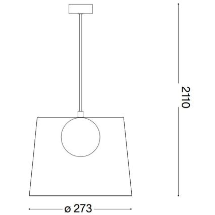 Ideal Lux - LED ljuskrona med textilsladd FADE 1xG9/3W/230V diameter 27,3 cm koppar/rökig