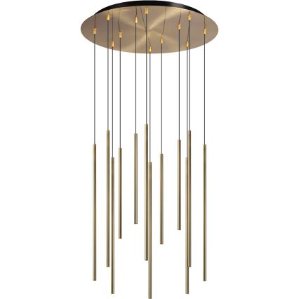 Ideal Lux - LED ljuskrona med textilsladd FILO LED/25W/230V mässing
