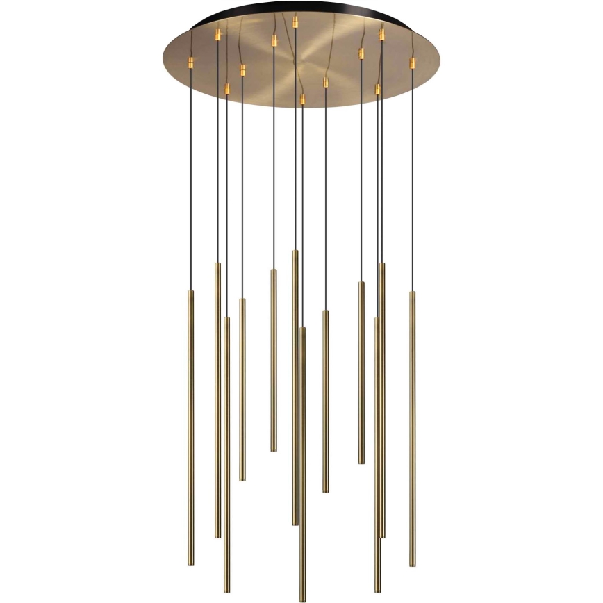 Ideal Lux - LED ljuskrona med textilsladd FILO LED/25W/230V mässing