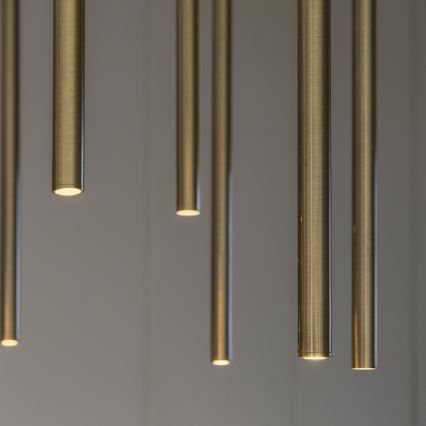 Ideal Lux - LED ljuskrona med textilsladd FILO LED/25W/230V mässing