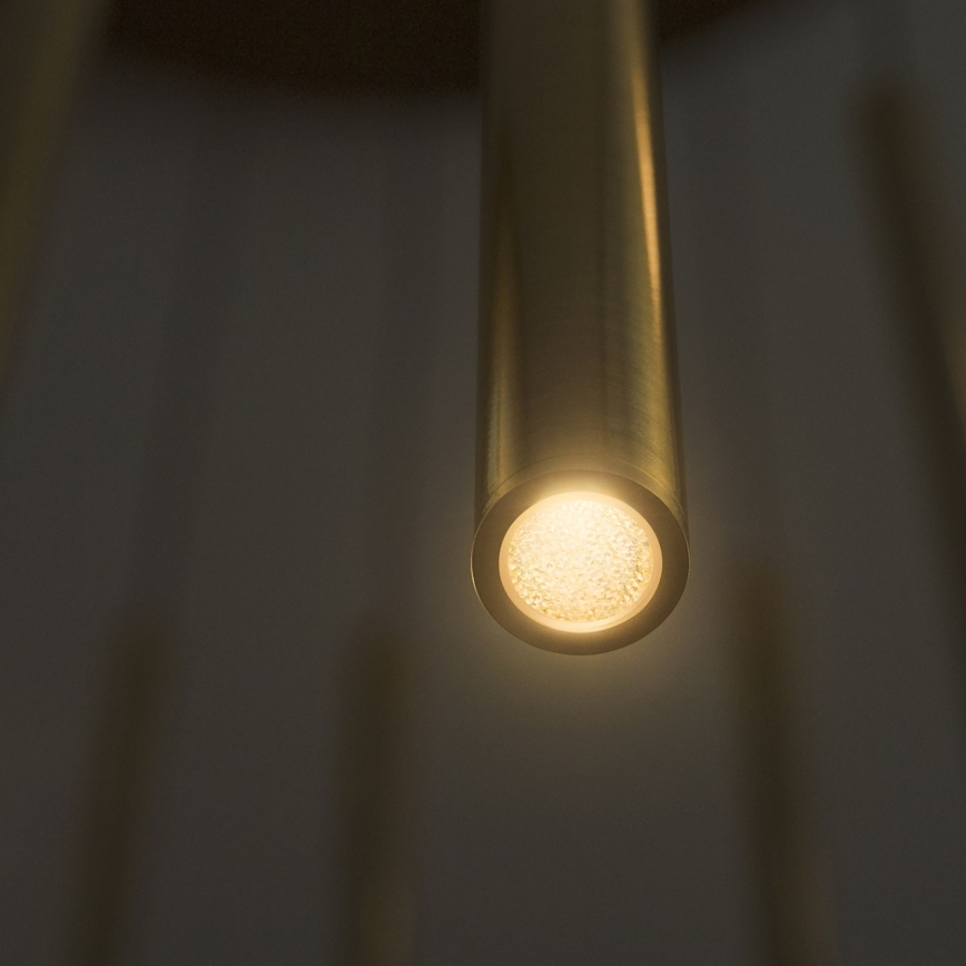 Ideal Lux - LED ljuskrona med textilsladd FILO LED/25W/230V mässing