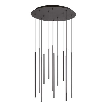 Ideal Lux - LED ljuskrona med textilsladd FILO LED/25W/230V svart