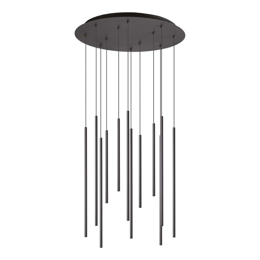 Ideal Lux - LED ljuskrona med textilsladd FILO LED/25W/230V svart