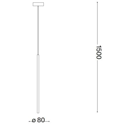 Ideal Lux - LED ljuskrona med textilsladd FILO LED/3,5W/230V 3000K CRI 90 mässing