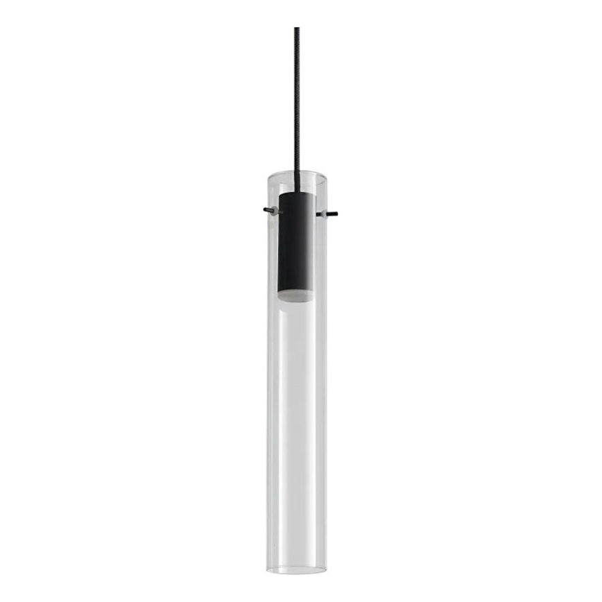 Ideal Lux - LED ljuskrona med textilsladd FLAM LED/10W/230V diameter 6 cm CRI 90 genomskinlig