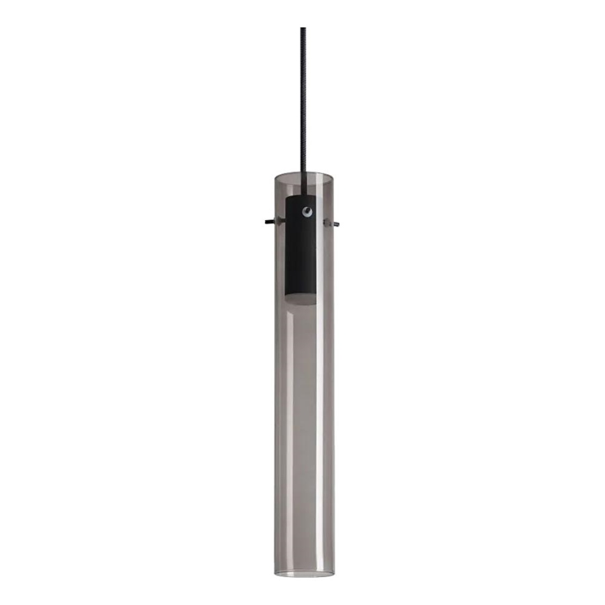 Ideal Lux - LED ljuskrona med textilsladd FLAM LED/10W/230V diameter 6 cm CRI 90 grå