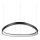 Ideal Lux - LED ljuskrona med textilsladd GEMINI LED/48W/230V diameter 61 cm svart