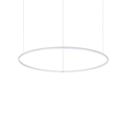 Ideal Lux - LED ljuskrona med textilsladd HULAHOOP LED/39W/230V 3000K diameter 81,5 cm CRI 90 vit