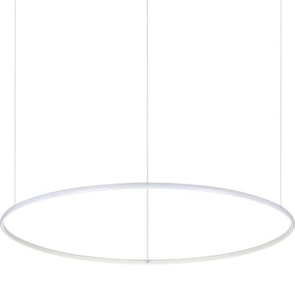 Ideal Lux - LED ljuskrona med textilsladd HULAHOOP LED/46W/230V 3000K diameter 100 cm CRI 90 vit