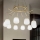 Ideal Lux - LED ljuskrona med textilsladd KAROUSEL 10xG9/3W/230V diameter 82,5 cm mässing