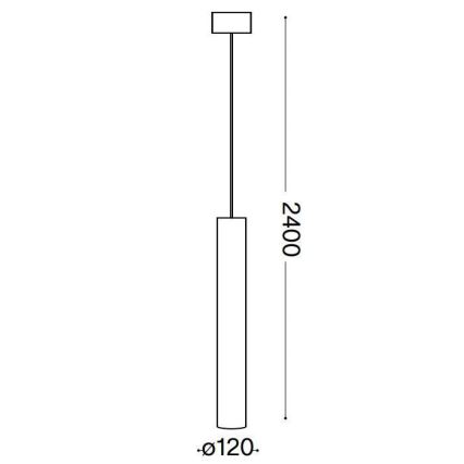 Ideal Lux - LED ljuskrona med textilsladd LOOK 1xGU10/10W/230V svart