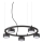 Ideal Lux - LED ljuskrona med textilsladd MINOR 5xGX53/9W/230V diameter 50 cm svart
