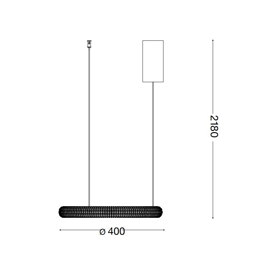 Ideal Lux - LED ljuskrona med textilsladd MIRACLE LED/25W/230V diameter 40 cm CRI 90 matt krom
