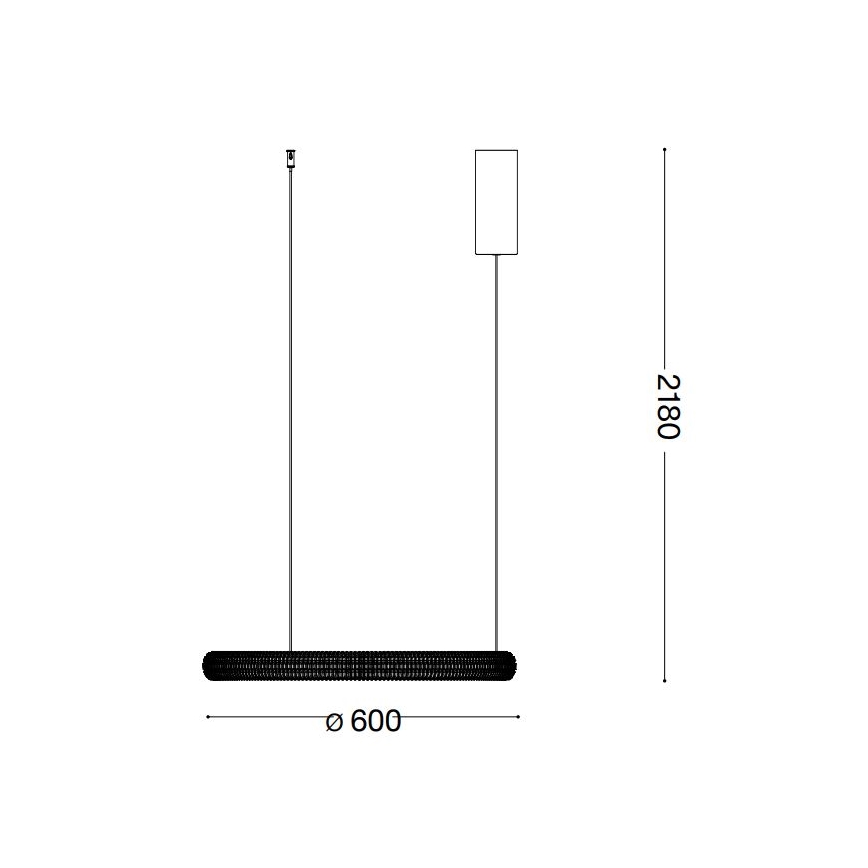 Ideal Lux - LED ljuskrona med textilsladd MIRACLE LED/37W/230V diameter 60 cm CRI 90 matt krom