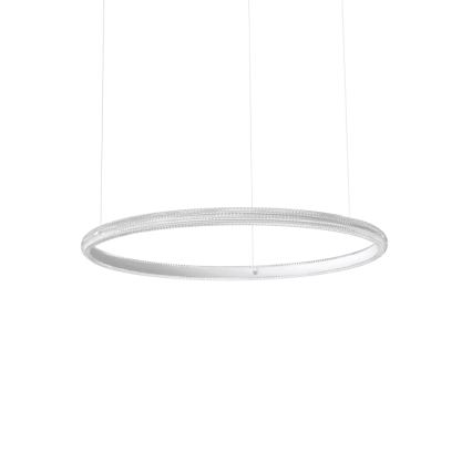 Ideal Lux - LED ljuskrona med textilsladd MIRACLE LED/45W/230V diameter 80 cm CRI 90 matt krom