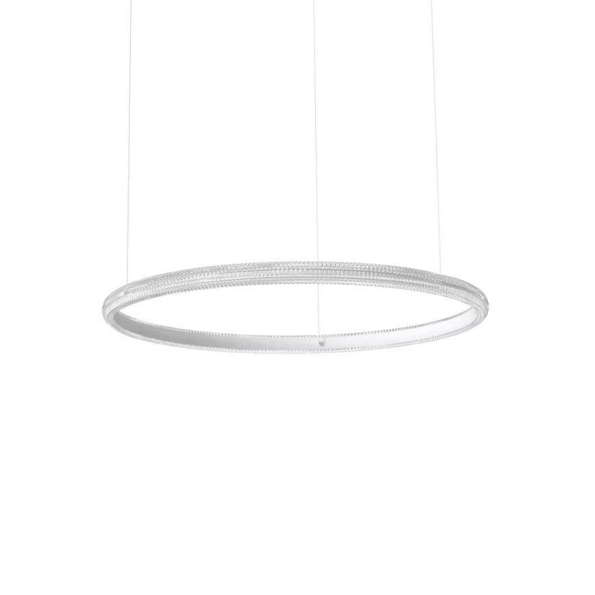 Ideal Lux - LED ljuskrona med textilsladd MIRACLE LED/45W/230V diameter 80 cm CRI 90 matt krom