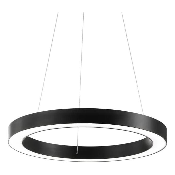 Ideal Lux - LED ljuskrona med textilsladd ORACLE LED/28W/230V 3000K diameter 50 cm CRI 90 svart