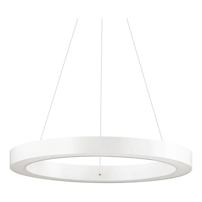 Ideal Lux - LED ljuskrona med textilsladd ORACLE LED/28W/230V 3000K diameter 50 cm CRI 90 vit