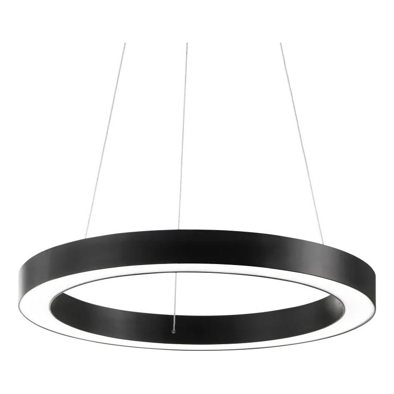 Ideal Lux - LED ljuskrona med textilsladd ORACLE LED/33W/230V 3000K diameter 60 cm CRI 90 svart