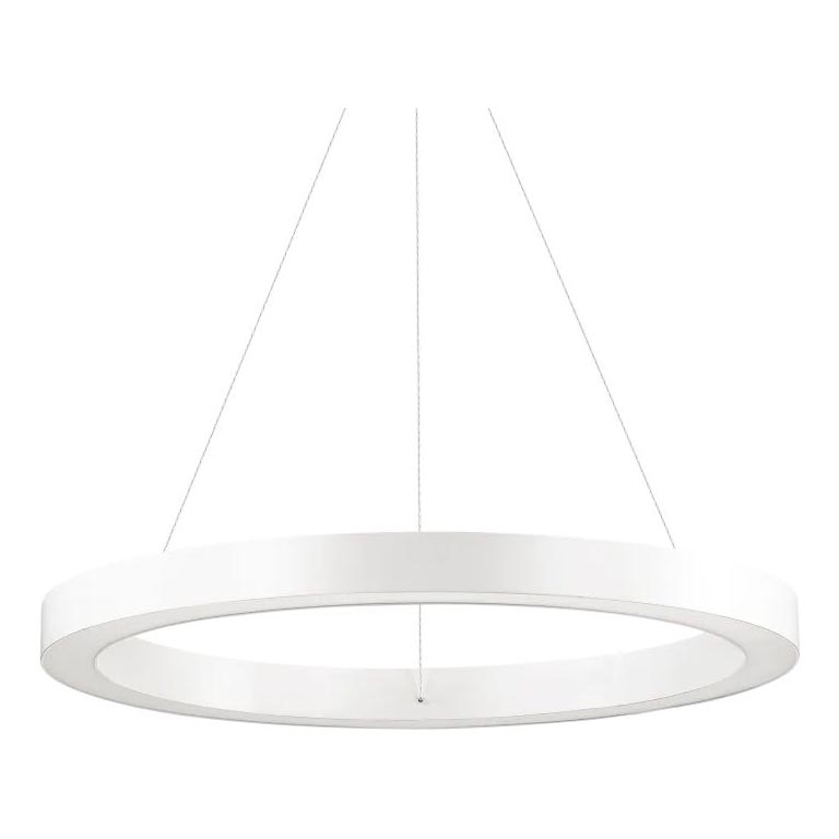 Ideal Lux - LED ljuskrona med textilsladd ORACLE LED/33W/230V 3000K diameter 60 cm CRI 90 vit