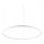 Ideal Lux - LED ljuskrona med textilsladd ORACLE LED/55W/230V 3000K diameter 90 cm vit