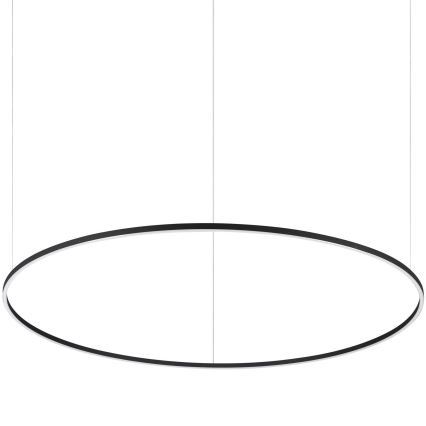 Ideal Lux - LED ljuskrona med textilsladd ORACLE LED/89W/230V 3000K diameter 150 cm svart
