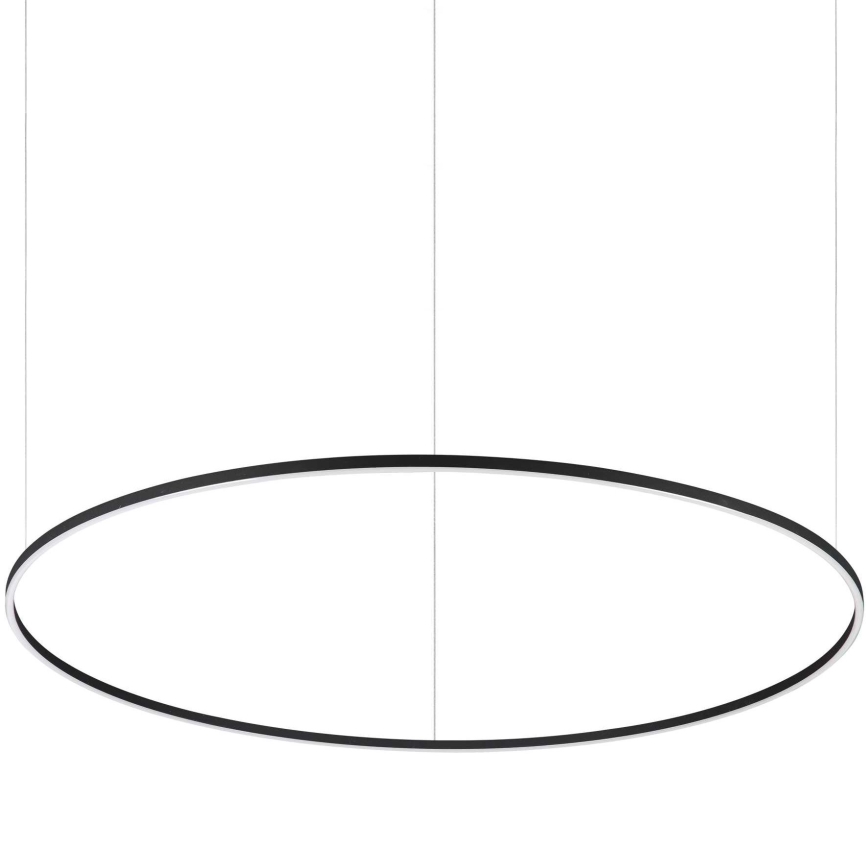 Ideal Lux - LED ljuskrona med textilsladd ORACLE LED/89W/230V 3000K diameter 150 cm svart