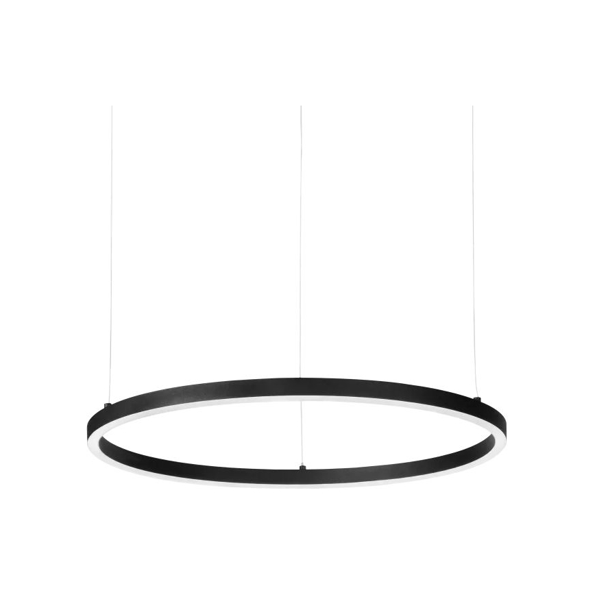Ideal Lux - LED ljuskrona med textilsladd ORACLE SLIM LED/29W/230V 2700K diameter 50 cm svart