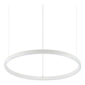 Ideal Lux - LED ljuskrona med textilsladd ORACLE SLIM LED/29W/230V 2700K diameter 50 cm vit