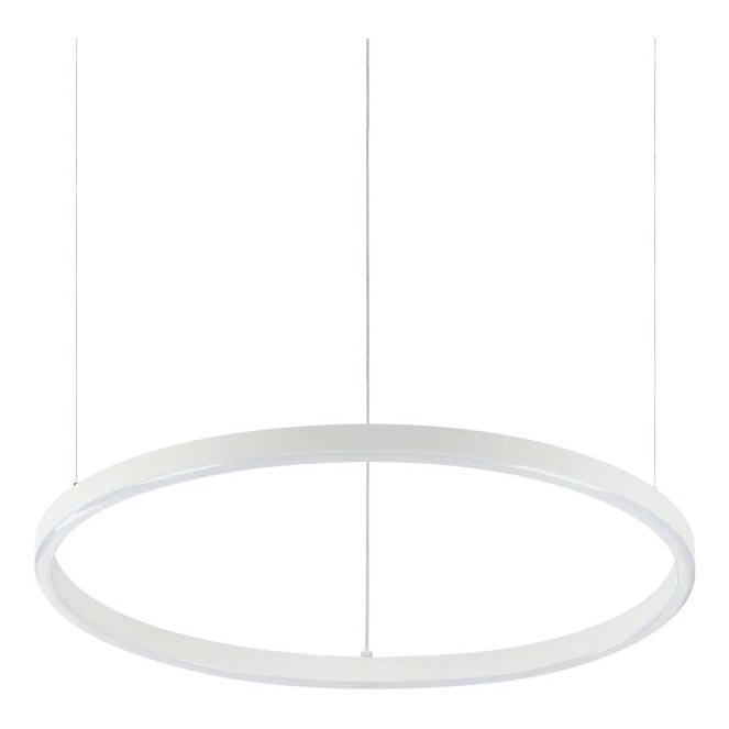 Ideal Lux - LED ljuskrona med textilsladd ORACLE SLIM LED/29W/230V 2700K diameter 50 cm vit