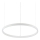 Ideal Lux - LED ljuskrona med textilsladd ORACLE SLIM LED/29W/230V 2700K diameter 50 cm vit