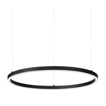 Ideal Lux - LED ljusreglerad ljuskrona på textilsladd ORACLE SLIM LED/29W/230V 3000K diameter 50 cm svart