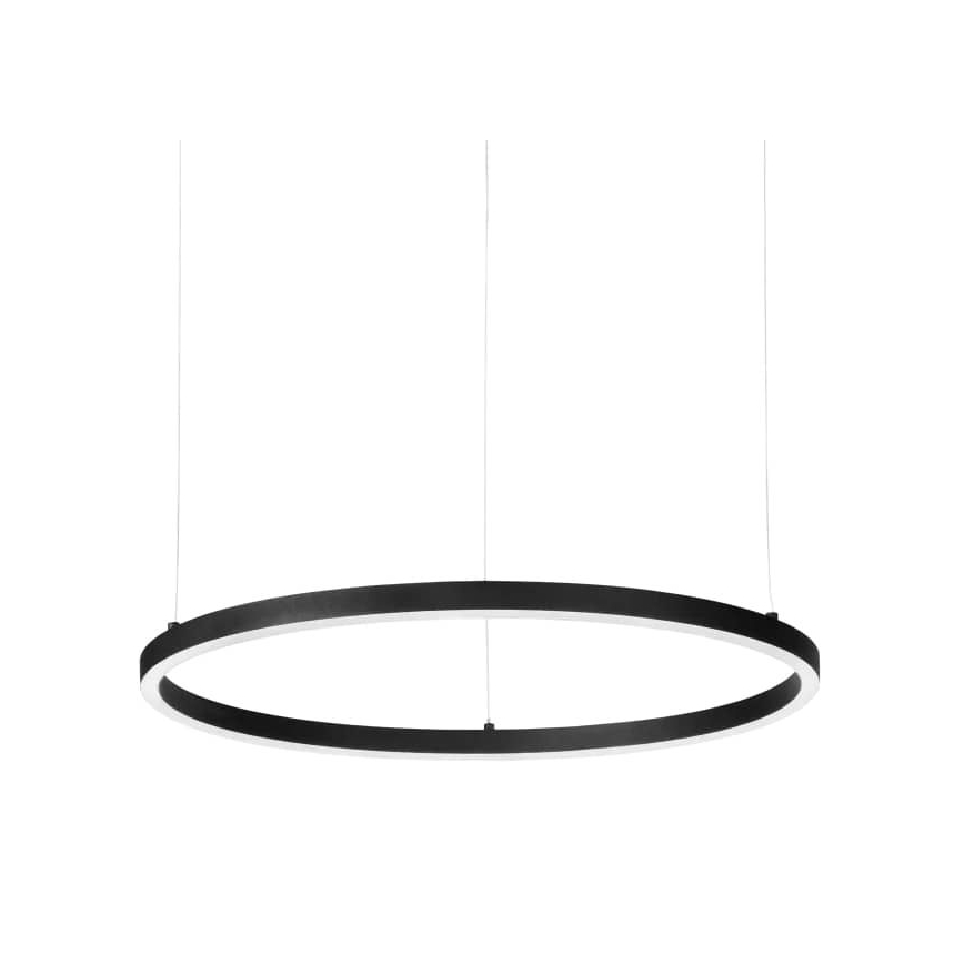 Ideal Lux - LED ljusreglerad ljuskrona på textilsladd ORACLE SLIM LED/29W/230V 3000K diameter 50 cm svart