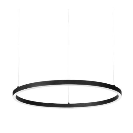 Ideal Lux - LED ljuskrona med textilsladd ORACLE SLIM LED/32W/230V 3000K diameter 50 cm svart