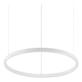 Ideal Lux - LED ljuskrona med textilsladd ORACLE SLIM LED/32W/230V 3000K diameter 50 cm vit