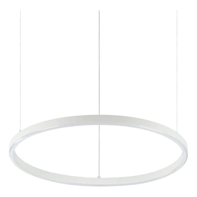 Ideal Lux - LED ljuskrona med textilsladd ORACLE SLIM LED/32W/230V 3000K diameter 50 cm vit