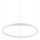 Ideal Lux - LED ljuskrona med textilsladd ORACLE SLIM LED/32W/230V 3000K diameter 50 cm vit