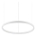 Ideal Lux - LED ljuskrona med textilsladd ORACLE SLIM LED/32W/230V 4000K diameter 50 cm vit
