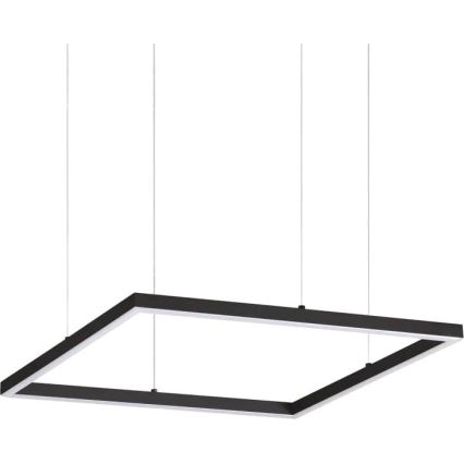 Ideal Lux - LED ljuskrona med textilsladd ORACLE SLIM LED/33W/230V 3000K 50x50 cm svart
