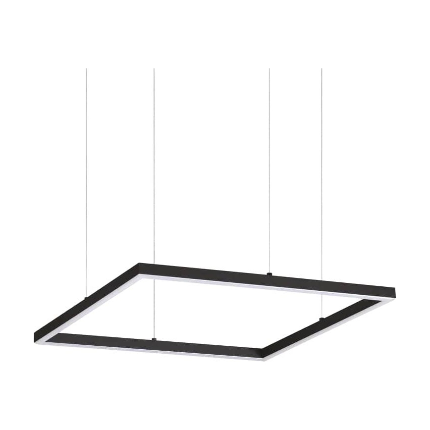 Ideal Lux - LED ljuskrona med textilsladd ORACLE SLIM LED/33W/230V 3000K 50x50 cm svart