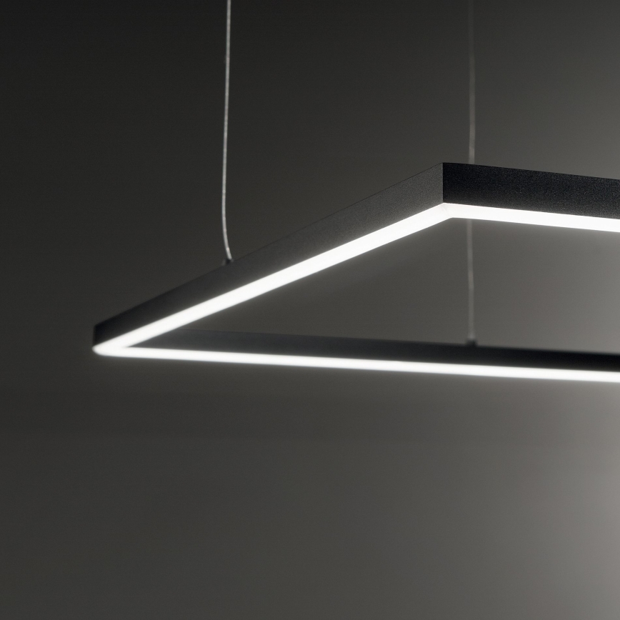 Ideal Lux - LED ljuskrona med textilsladd ORACLE SLIM LED/33W/230V 3000K 50x50 cm svart
