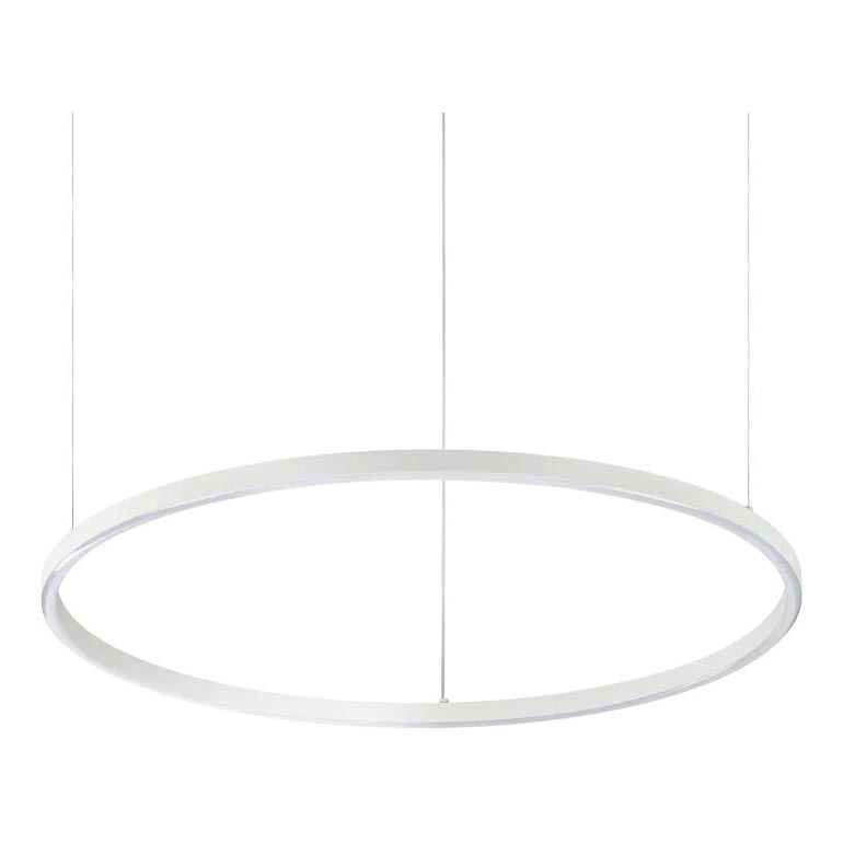 Ideal Lux - LED ljuskrona med textilsladd ORACLE SLIM LED/37W/230V 2700K diameter 70,5 cm vit