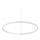 Ideal Lux - LED ljuskrona med textilsladd ORACLE SLIM LED/37W/230V 2700K diameter 70,5 cm vit