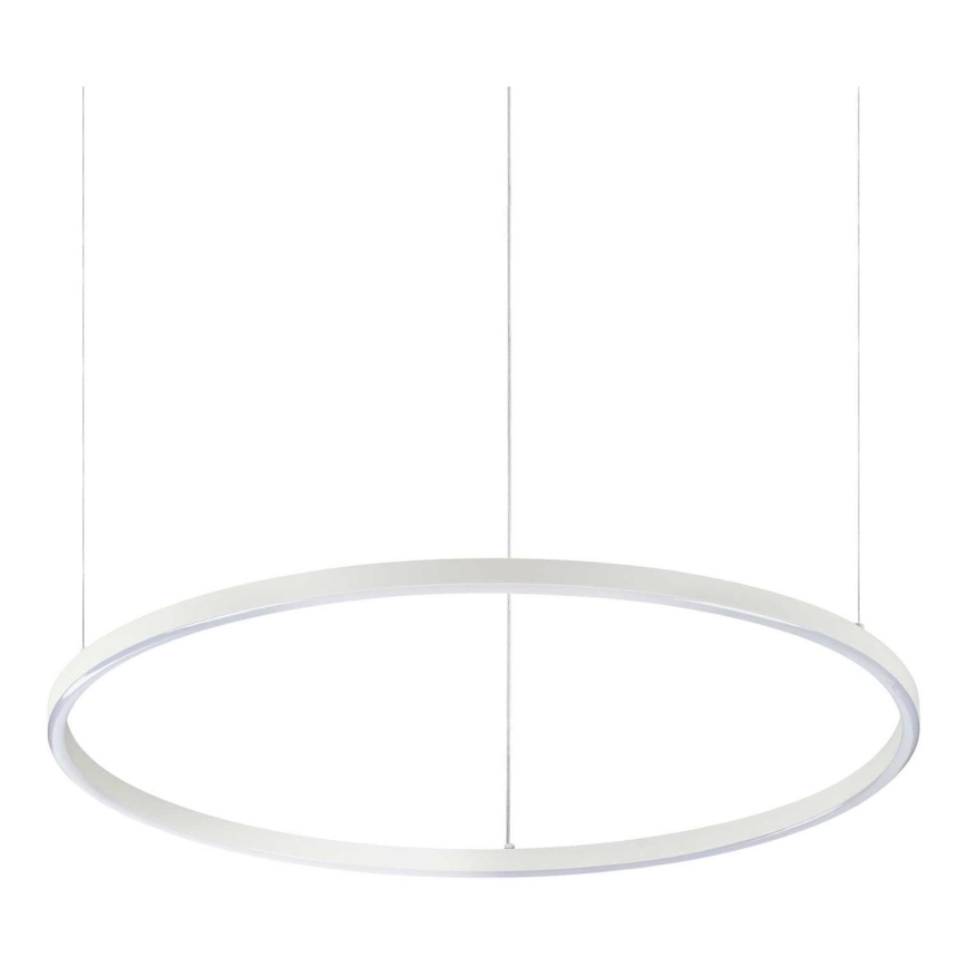 Ideal Lux - LED ljuskrona med textilsladd ORACLE SLIM LED/38W/230V 3000K diameter 70 cm vit