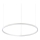 Ideal Lux - LED ljuskrona med textilsladd ORACLE SLIM LED/38W/230V 3000K diameter 70 cm vit